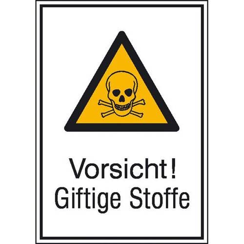 Thumbnail - Warn-Kombischild Vorsicht! Giftige Stoffe Aluminium (B x H) 262 mm x 371 mm ISO 7010 1 St.