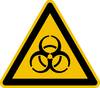Warnschild Biogefährdung Folie selbstklebend 50 mm ISO 7010 10 St.