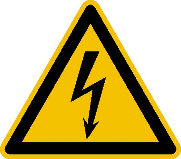 Warnschild Elektrische Spannung Aluminium   100 mm ISO 7010 1 St.