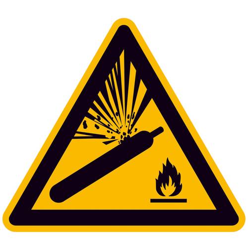 Thumbnail - Warnschild Gasflasche Folie selbstklebend 100 mm ISO 7010 1 St.