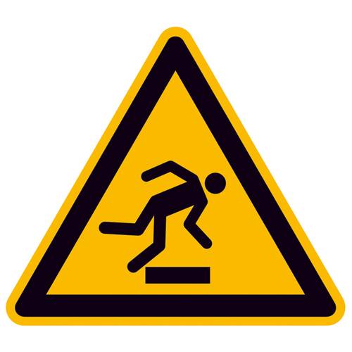Warnschild Hindernisse am Boden Aluminium 200 mm ISO 7010 1 St.
