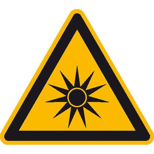 Thumbnail - Warnschild Optische Strahlung Folie selbstklebend 25 mm ISO 7010 44 St.