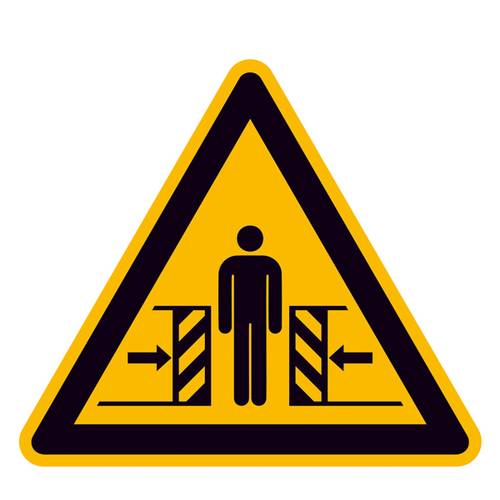 Warnschild Quetschgefahr Folie selbstklebend 315 mm ISO 7010 1 St.