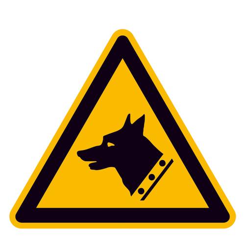 Warnschild Wachhund Folie selbstklebend 200 mm ISO 7010 1 St.