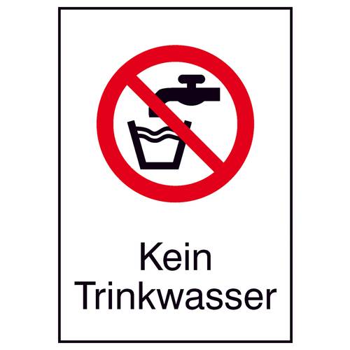 Verbotsschild Kein Trinkwasser Aluminium (B x H) 210 mm x 297 mm ISO 7010 1 St.