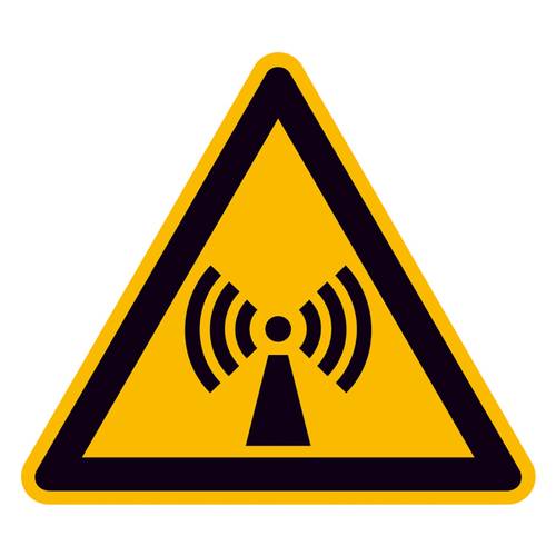Warnschild Nicht ionisierende Strahlung Folie selbstklebend 50 mm ISO 7010 10 St.