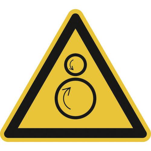 Warnschild Gegenläufiges Rollen Aluminium 100 mm ISO 7010 1 St.