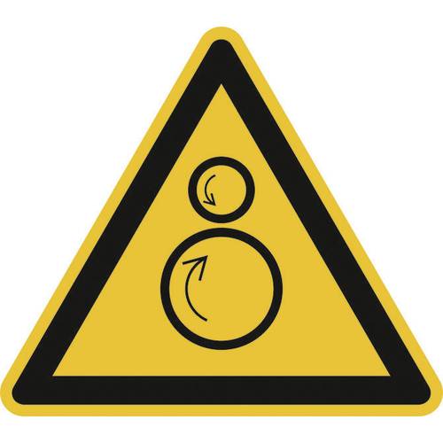Warnschild Gegenläufiges Rollen Folie selbstklebend 100 mm ISO 7010 1 St.