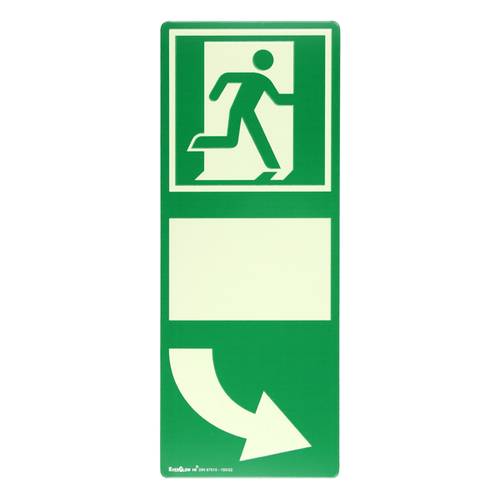 Thumbnail - Fluchtwegschild Aluminium Hinterlegung Türgriff für Türklinke nach rechts SafetyMarking 15.7540 (B x H) 100 mm x 255 mm ...