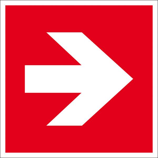 Richtungsangabe rechts/links Brandschutz,Alu,nachleuchtend,Safety Marking, 14,8x14,8cm