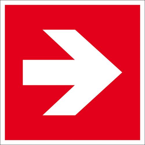 Richtungsangabe rechts/links Safety Marking Brandschutzschild, 20x20 cm