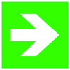 Fluchtwegschild Aluminium Richtungsangabe SafetyMarking 15.0055 (B x H) 150 mm x 150 mm ISO 7010 1 St.