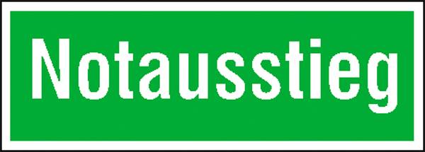 Fluchtwegschild Folie Notausstieg Folie selbstklebend SafetyMarking 38.0101 (B x H) 300 mm x 105 mm 1 St.