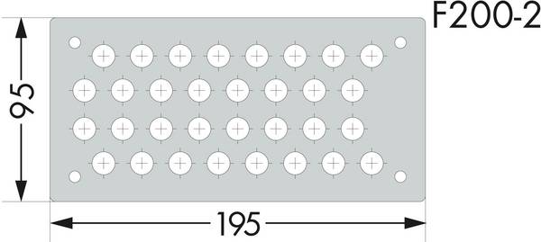 WAGO 850-818/002-003 850-818/002-003 Flanschplatte  (B x H) 195 mm x 95 mm   1 St.