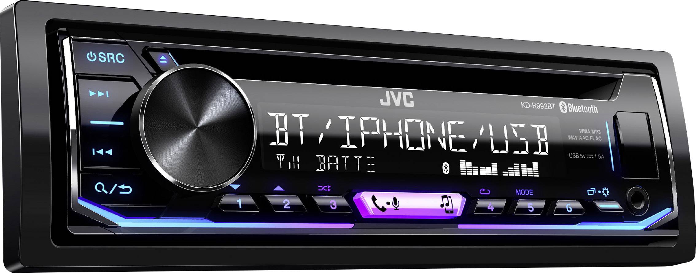 JVC KD-R992BT CD Autoradio, 1 DIN, 50 Watt, Bluetooth, USB-1