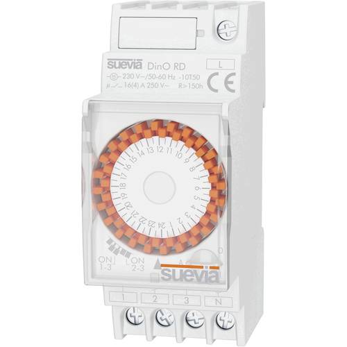 Suevia SU292032 Zeitschaltuhr für Hutschiene DinO RD 230 V/AC Tagesprogramm