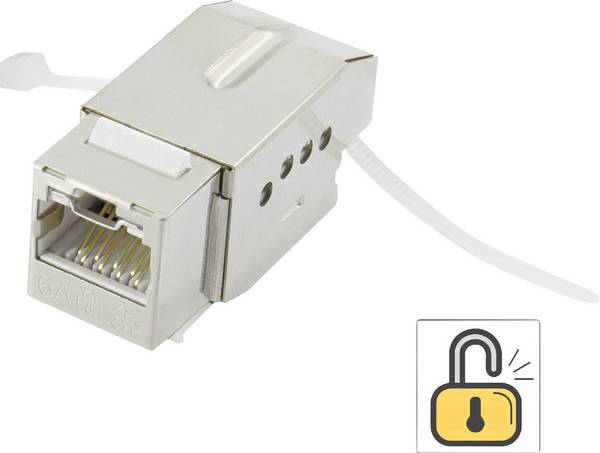 RJ45-Einbaumodul mit Verriegelungsfunktion Keystone CAT 6a Renkforce KSV10