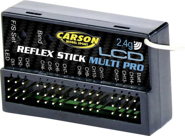 Carson Modellsport Reflex Stick Multi Pro LCD 14-Kanal Empfänger 2,4 GHz