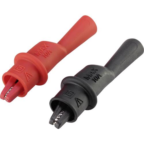 VOLTCRAFT MSK-111 Krokodilklemme Buchse 2 mm CAT III 1000 V, CAT IV 600 V Schwarz, Rot
