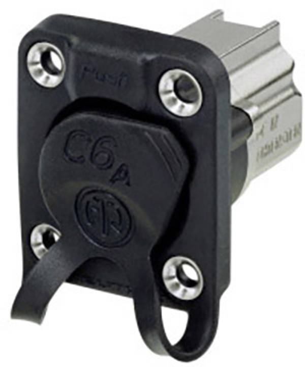 Neutrik NE8FDX-P6-W Durchgangs-Einbaubuchse NE8FDX-P6-W Buchse, Einbau Polzahl Sensoren 8P8C Schwarz 1 St.