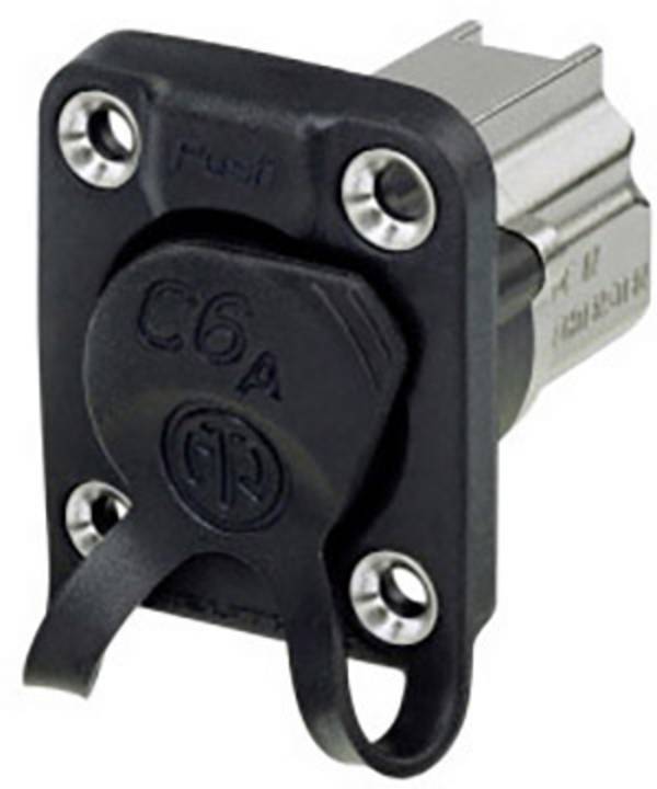 Neutrik Durchgangs-Einbaubuchse NE8FDX-Y6-W Buchse, Einbau Polzahl Sensoren 8P8C Schwarz 1 St.