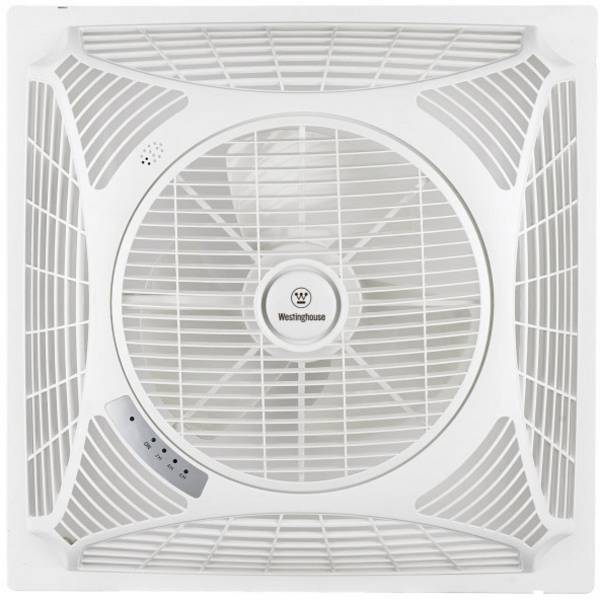 Westinghouse Windsquare Deckenventilator 46 W, 50 W, 52 W (Ø x H) 36 cm x 21 cm Weiß mit Fernbedienung, LED-Kontrollleuchte, Timer, Oszillierend
