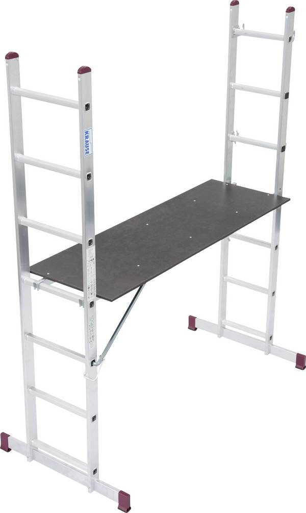 Krause  082107 Aluminium Multifunktionsleiter inkl. Traverse Arbeitshöhe (max.): 4.05 m Aluminium DIN EN 131 19.6 kg