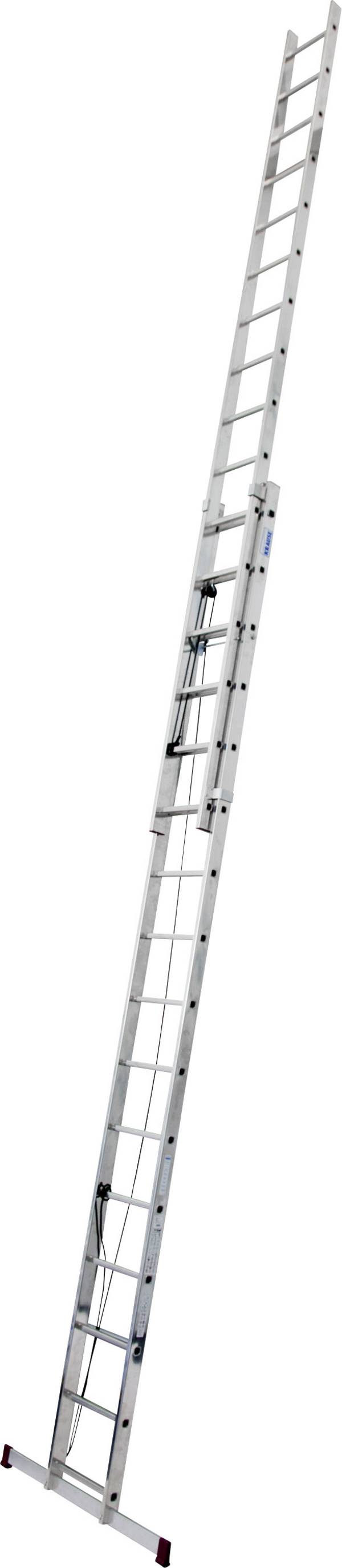 Krause 031525 Aluminium Seilzugleiter inkl. Traverse Arbeitshöhe (max.): 8.65 m Aluminium DIN EN 131 22 kg