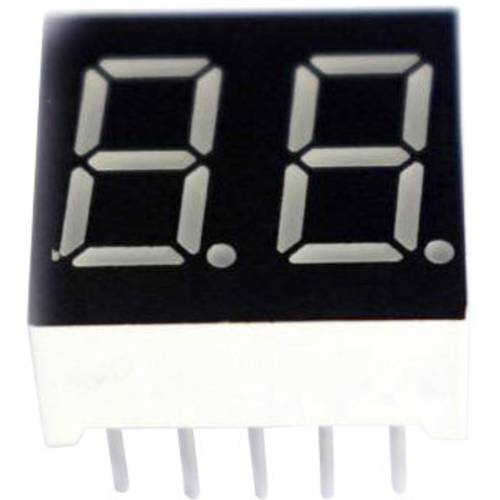 TRU COMPONENTS 7-Segment-Anzeige Rot 14.2 mm 2 V Ziffernanzahl: 2 TRU-7S2-56RAG