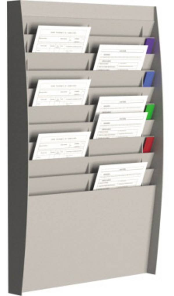 Paperflow  A4V2X10.02 Prospekthalter Grau DIN A4 Anzahl der Fächer 20 1 St. (B x H x T) 544 x 865 x 106 mm