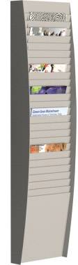 Paperflow Paperflow 27,3 x 112 x 12,9 cm (B x H x A4V1X25.02 Prospekthalter Grau DIN A4 Anzahl der Fächer 25 1 St. (B x -0