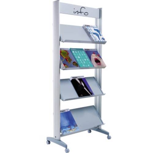 Paperflow 12.A4TM.35 12.A4TM.35 Prospektständer Aluminium Anzahl der Fächer 16 1 St. (B x H x T) 940 x 1678 x 385 mm