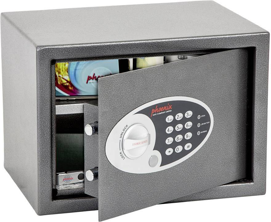 PHOENIX SAFE - Phoenix SS0301E, Grau, Elektronisch, 16 l, Boden / Wand, 350 mm, 250 mm-3