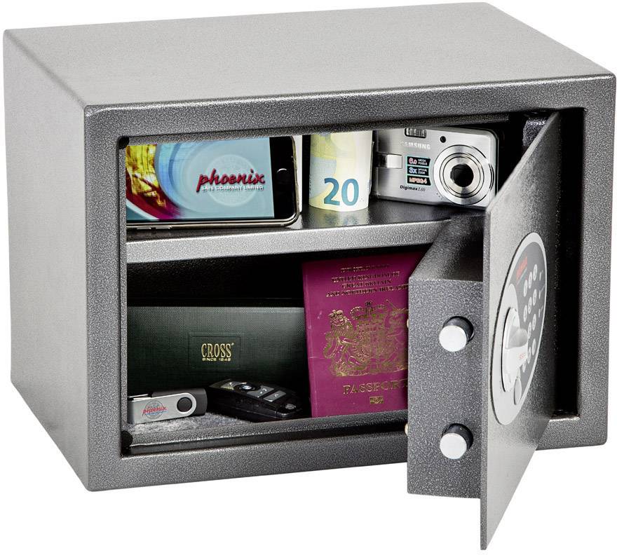 PHOENIX SAFE - Phoenix SS0301E, Grau, Elektronisch, 16 l, Boden / Wand, 350 mm, 250 mm-4