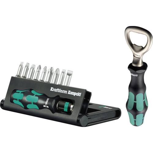 Wera Kraftform Kompakt 10 4064161271095 Bit-Set Schlitz, Kreuzschlitz Phillips, Kreuzschlitz Pozidriv, Innen-TORX