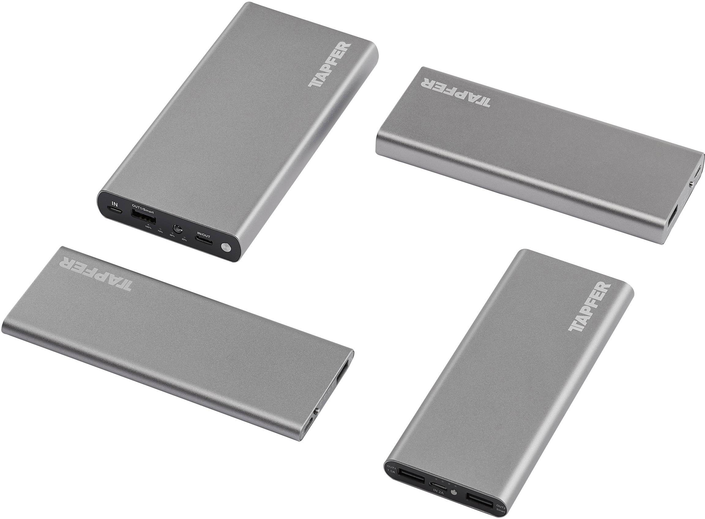 Tapfer TSP-8000 S Powerbank 8000 mAh LiPo Aluminium (Metallic)-1