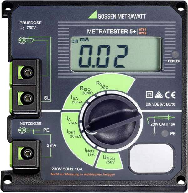 Gossen Metrawatt METRATESTER 5-F-E Gerätetester  VDE-Norm 0701-0702