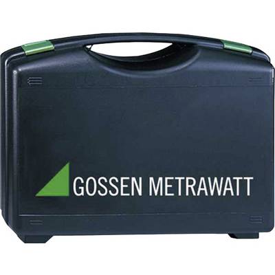 Schwarzer Werkzeugkoffer mit grünem Logo und weißem Schriftzug 'Gossen Metrawatt'.