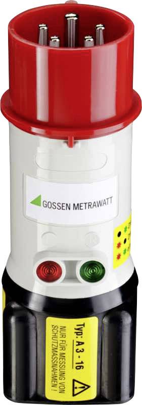 Thumbnail - Gossen Metrawatt A3-16 Messadapter CEE-Stecker 16 A 5polig - Buchse 4 mm Mehrfarbig