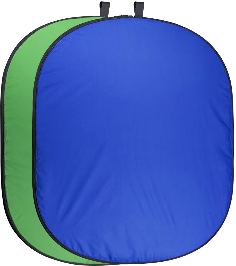 WALSER walimex pro Falthintergrund 150x210cm grün/blau (20731)
