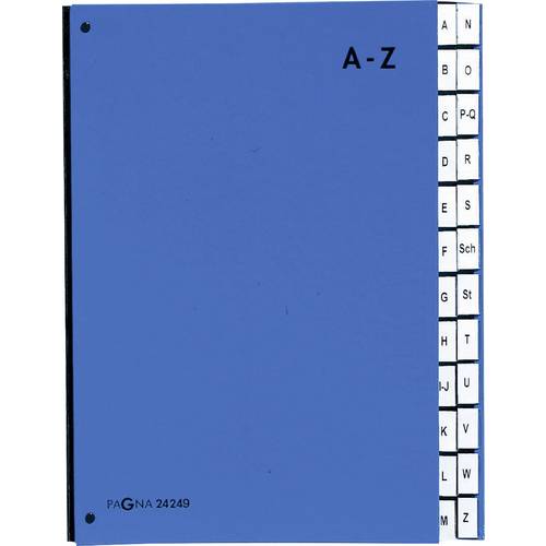 PAGNA Pultordner 24249-02 PAGNA DIN A4 A-Z Karton/Papier laminiert Hartpappe Blau DIN A4 Anzahl der Fächer: 24 A-Z