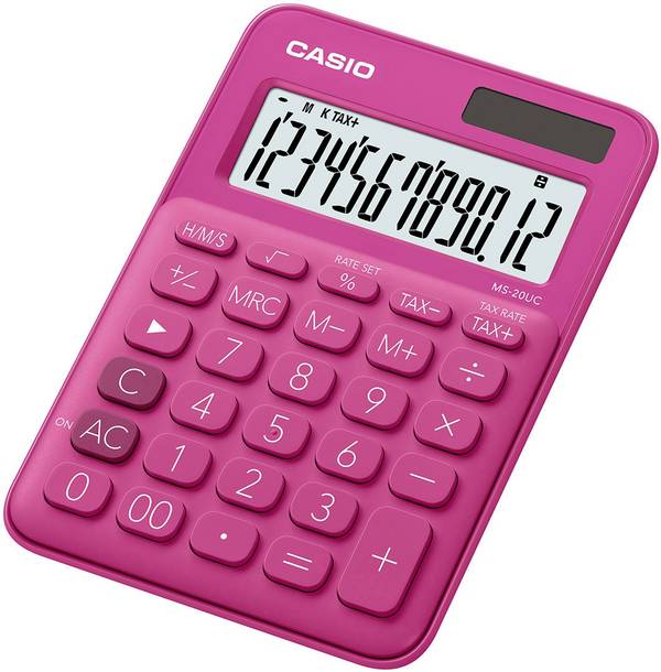 Casio MS-20UC Tischrechner Rot Display (Stellen): 12 solarbetrieben, batteriebetrieben (B x H x T) 105 x 23 x 149.5 mm