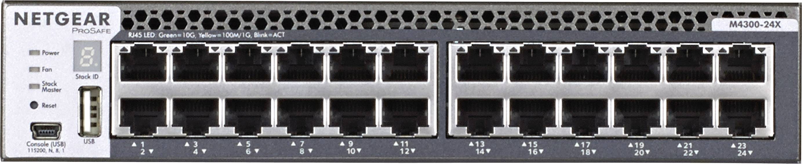 NETGEAR M4300-24X - Switch - L3 - managed - 24 x 10 Gigabit Ethernet + 4 x 10 Gigabit SFP+, gemeinsam genutzt-1