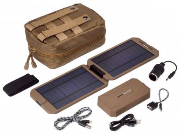 Power Traveller Powerbank Solar Extreme Tactical PTL-EXT001 TAC Solar-Powerbank Ladestrom Solarzelle 1000 mA 5 W 12000 mAh
