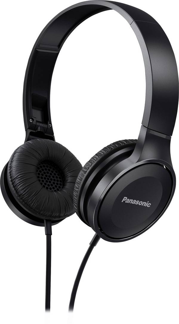 Panasonic RP-HF100ME  On Ear Kopfhörer kabelgebunden Stereo Schwarz  Faltbar, Headset Handy