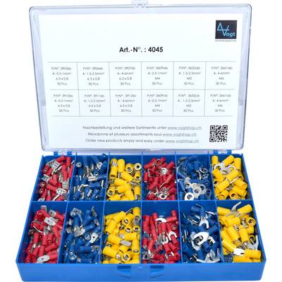 Vogt Verbindungstechnik 4045 Quetschverbinder-Sortiment 0.50 mm² 6 mm² Rot, Blau, Gelb 520 St.
