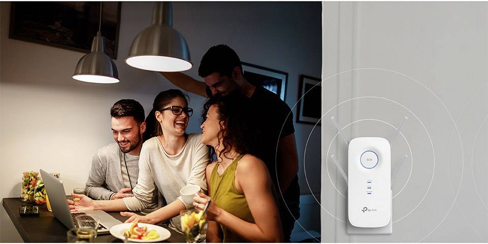 TP-LINK AC1900 Wi-Fi Range Extender RE500 - Wi-Fi-Range-Extender - Wi-Fi 5 - 2.4-4