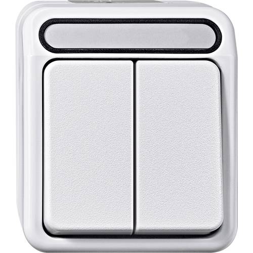 Merten 1fach Feuchtraum-Schalterprogramm Komplett Serienschalter AQUASTAR Polarweiß 4074979 1 St.