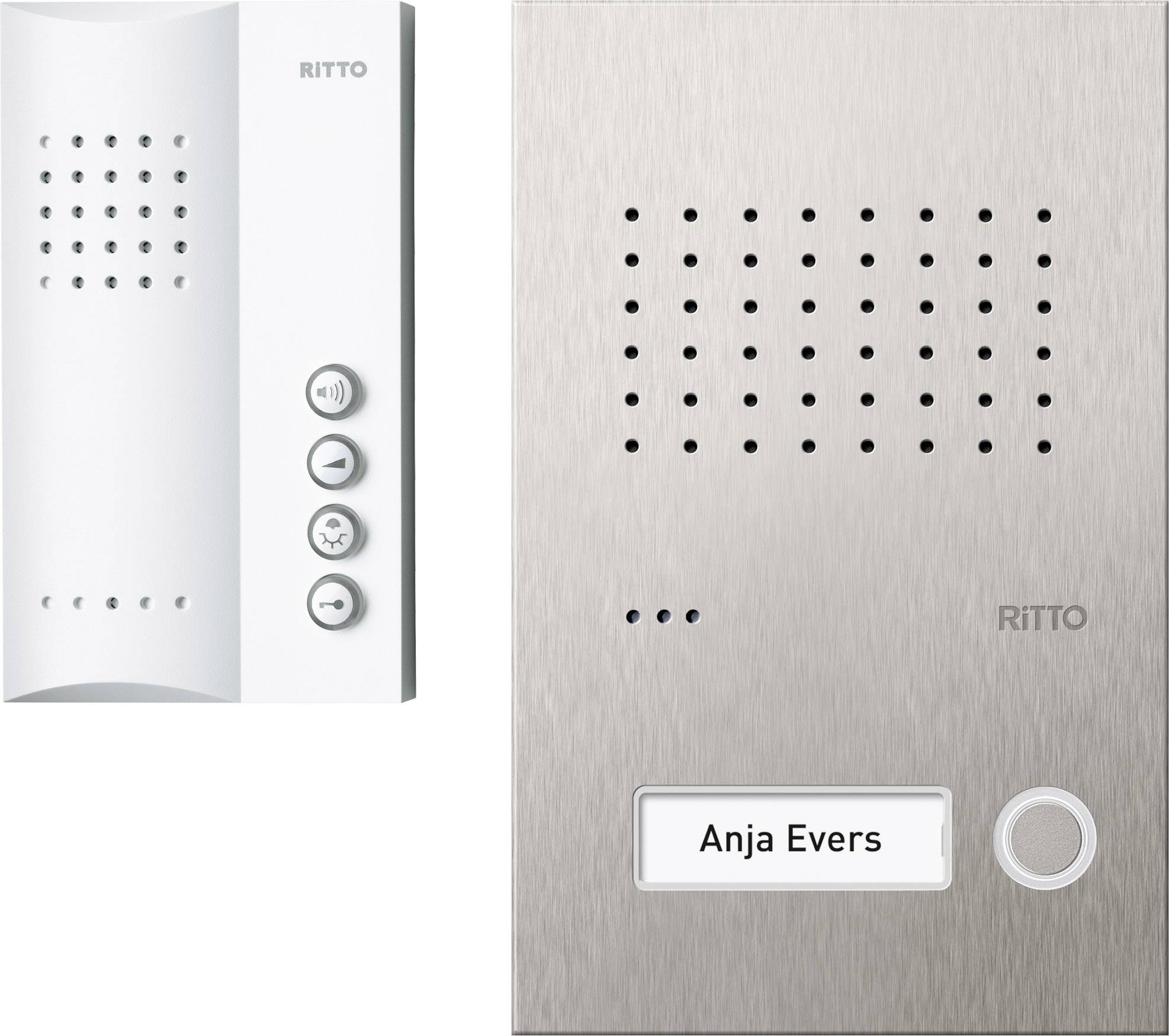 Ritto by Schneider 3857210 Türsprechanlage Kabelgebunden KomplettSet 1 Familienhaus Weiß