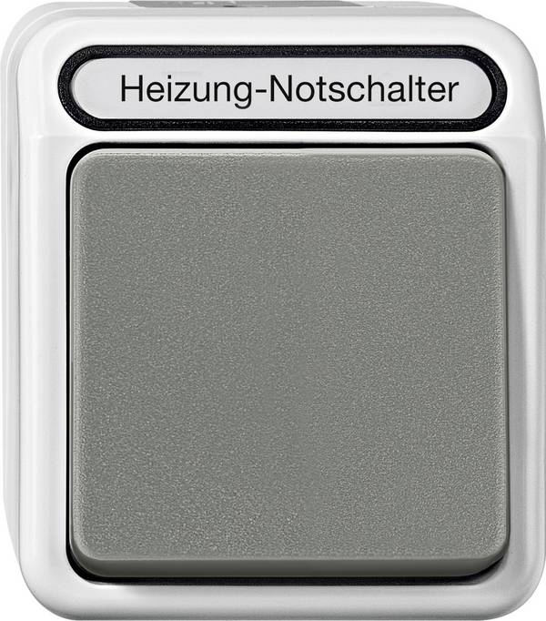 Schneider Electric 1 Stück Feuchtraum-Schalterprogramm Komplett Heizungs-Notschalter AQUASTAR Lichtgrau 4074995 1 St.